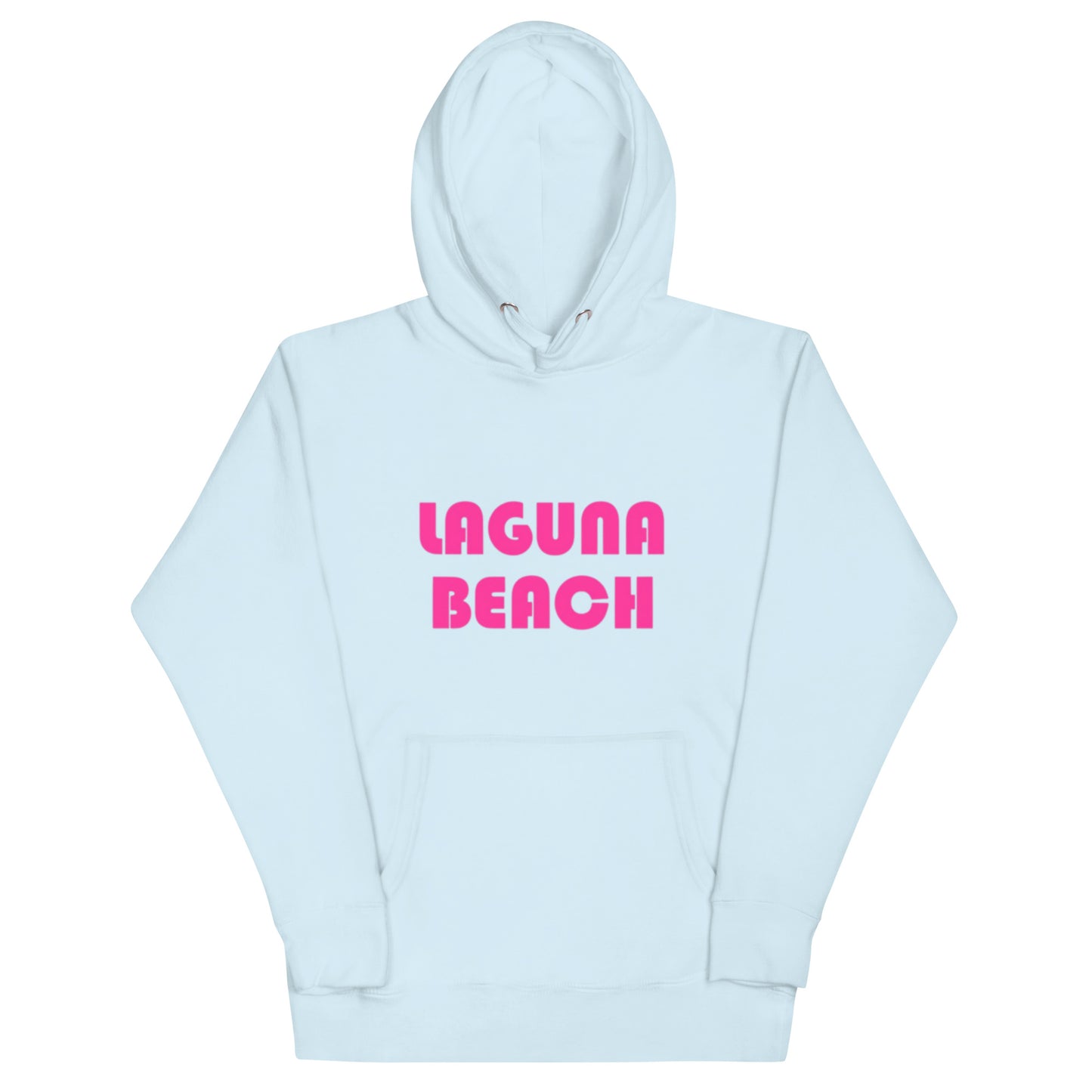 LAGUNA BEACH - Adult Unisex Hoodie - pink logo
