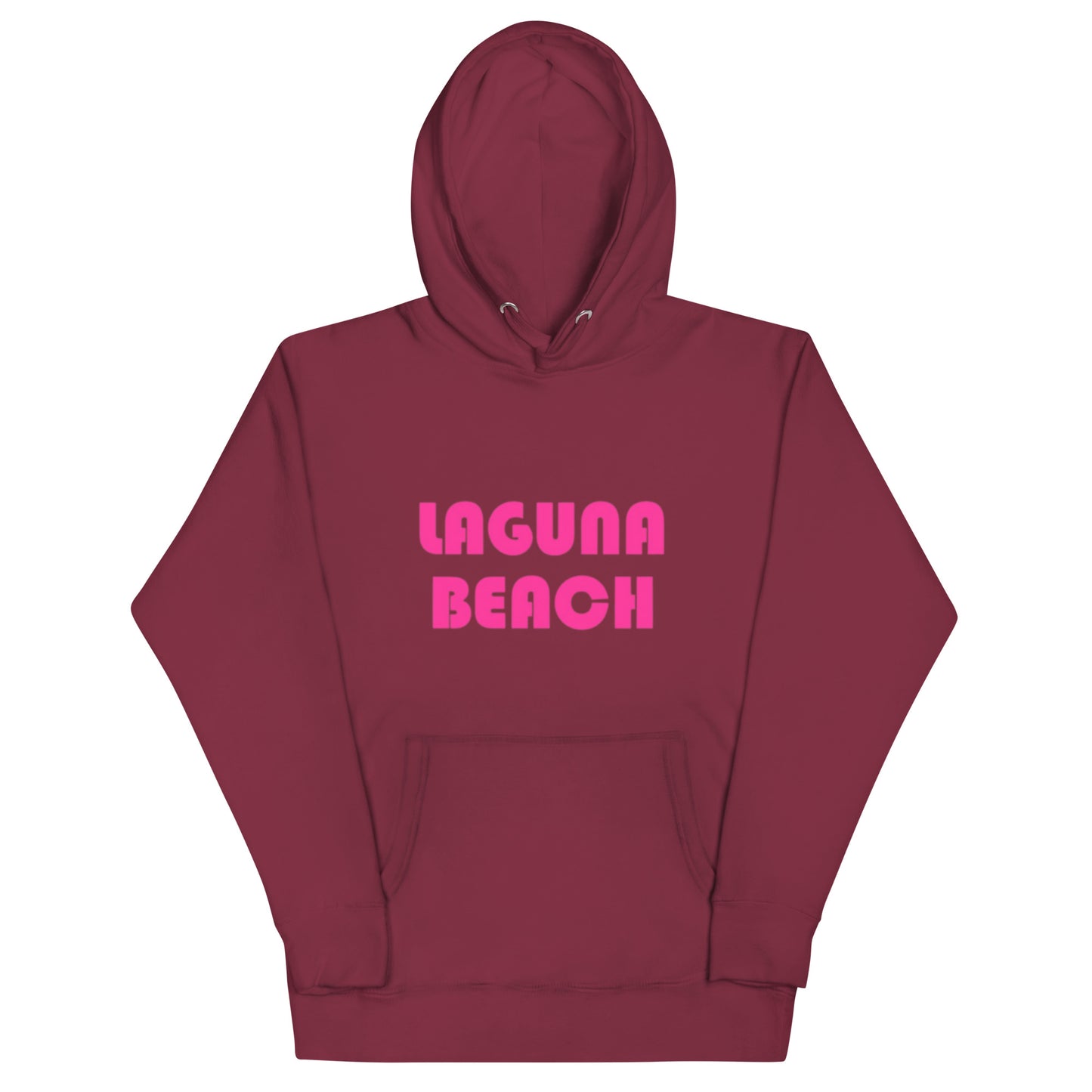 LAGUNA BEACH - Adult Unisex Hoodie - pink logo