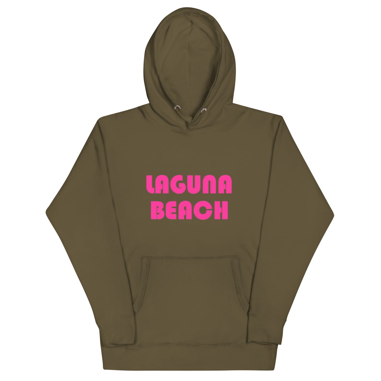 LAGUNA BEACH - Adult Unisex Hoodie - pink logo