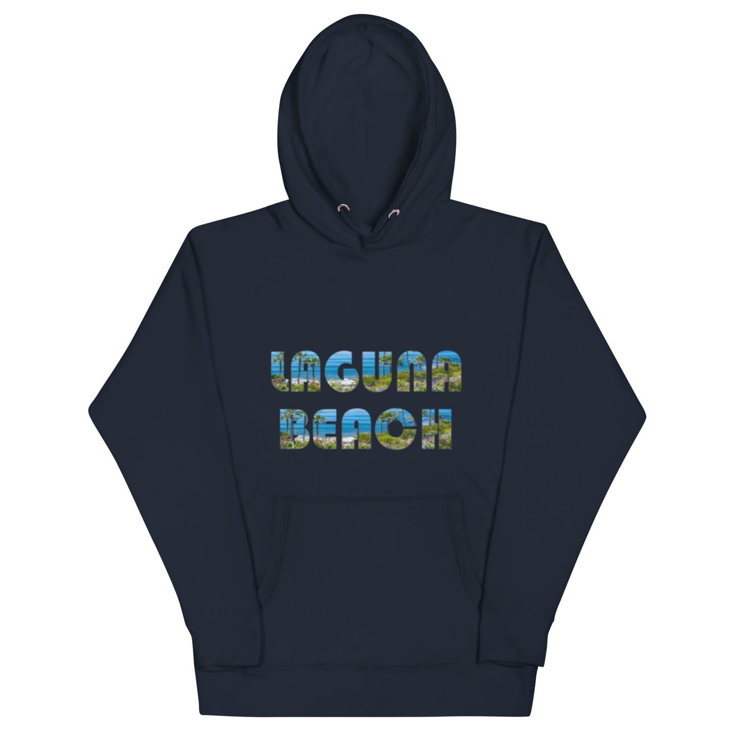 LAGUNA BEACH - Adult Unisex Hoodie - blue logo