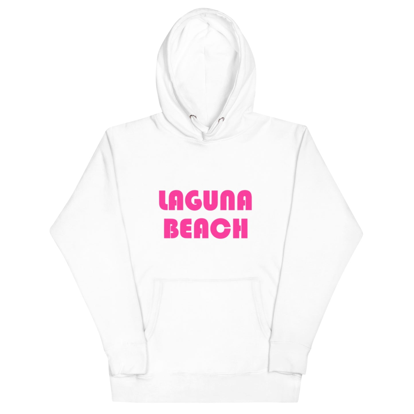 LAGUNA BEACH - Adult Unisex Hoodie - pink logo