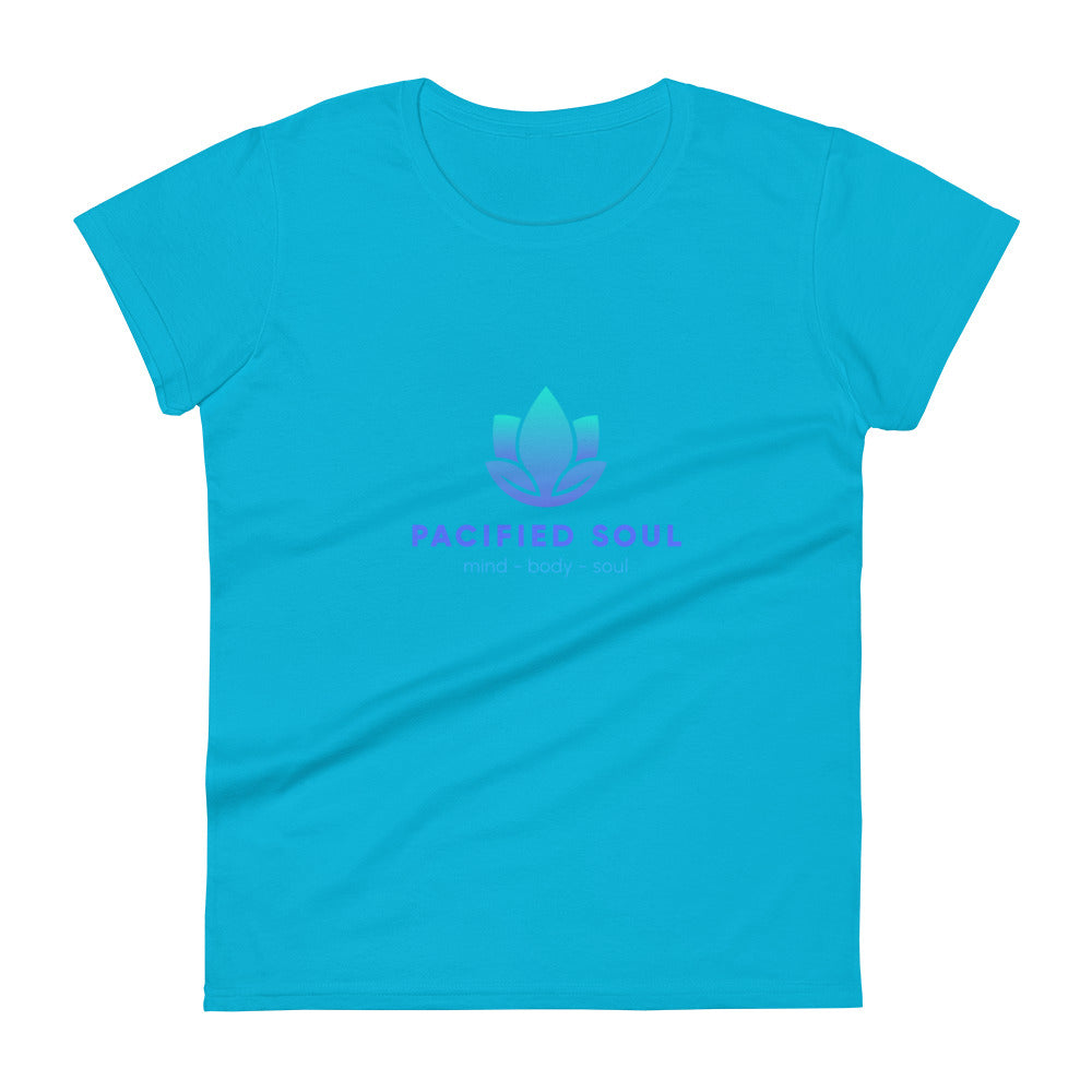 PACIFIED SOUL - Women's short sleeve t-shirt - blue logo