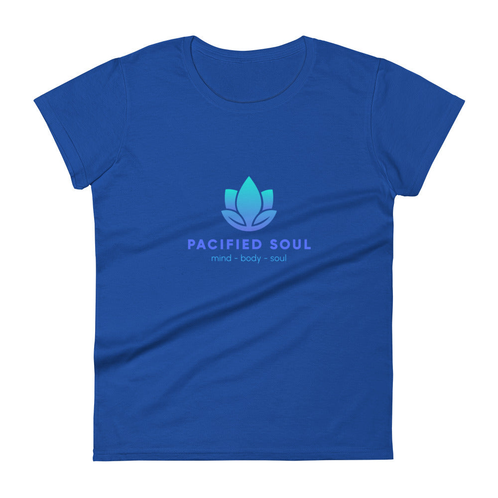 PACIFIED SOUL - Women's short sleeve t-shirt - blue logo