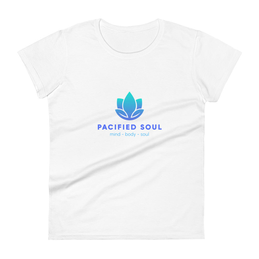 PACIFIED SOUL - Women's short sleeve t-shirt - blue logo