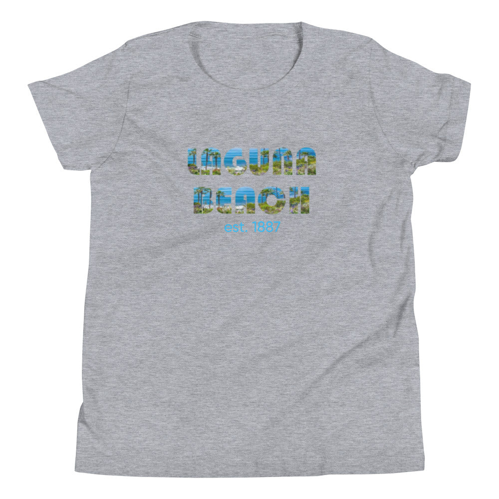 LAGUNA BEACH  - Youth Short Sleeve T-Shirt - blue logo