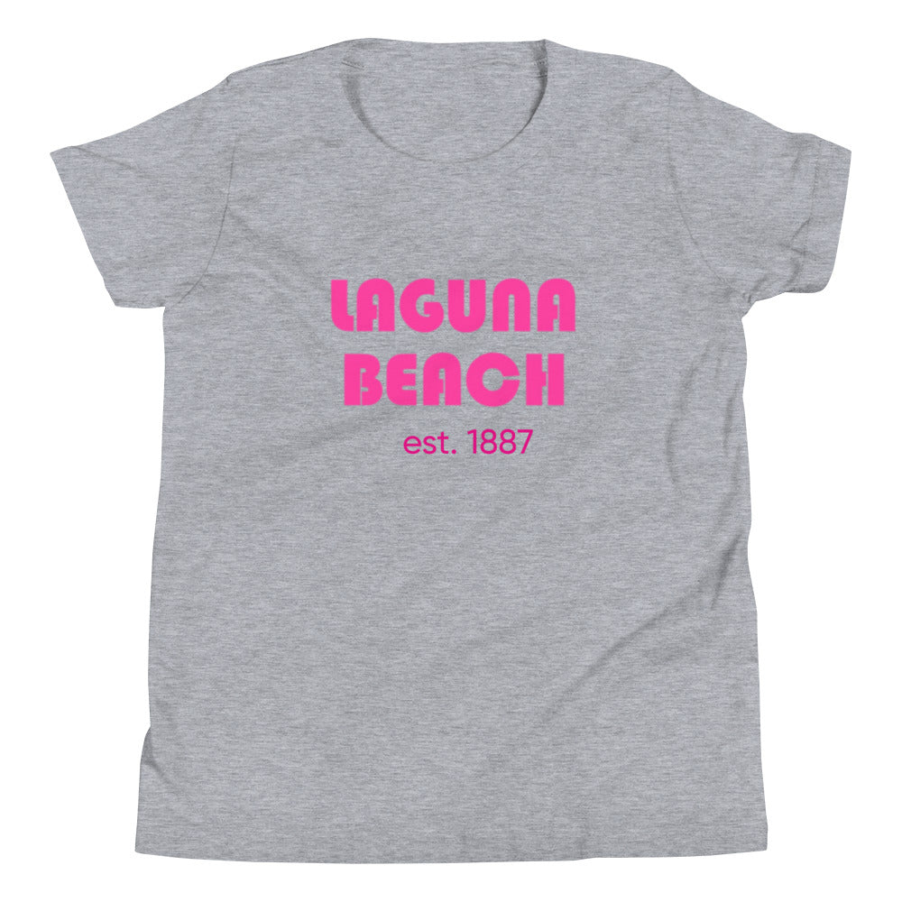 LAGUNA BEACH - Youth Short Sleeve T-Shirt - pink logo