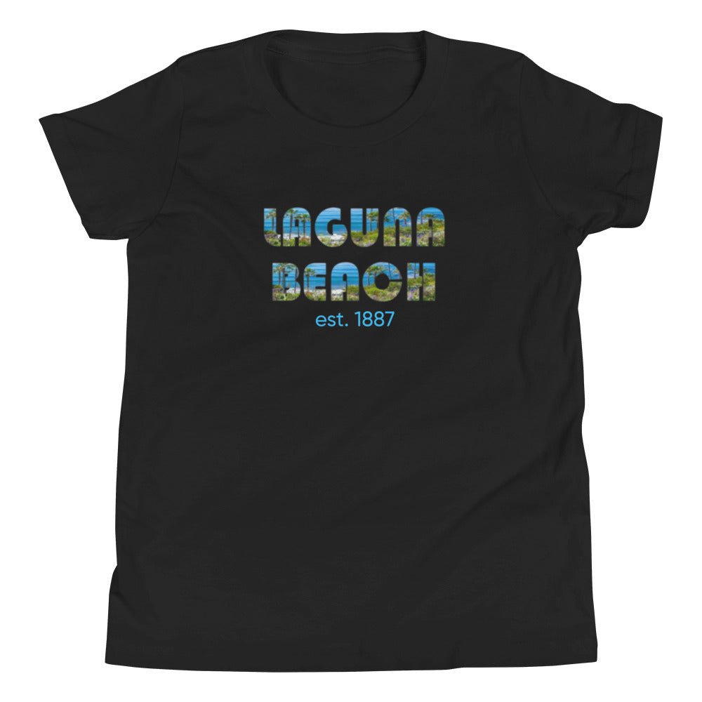 LAGUNA BEACH  - Youth Short Sleeve T-Shirt - blue logo