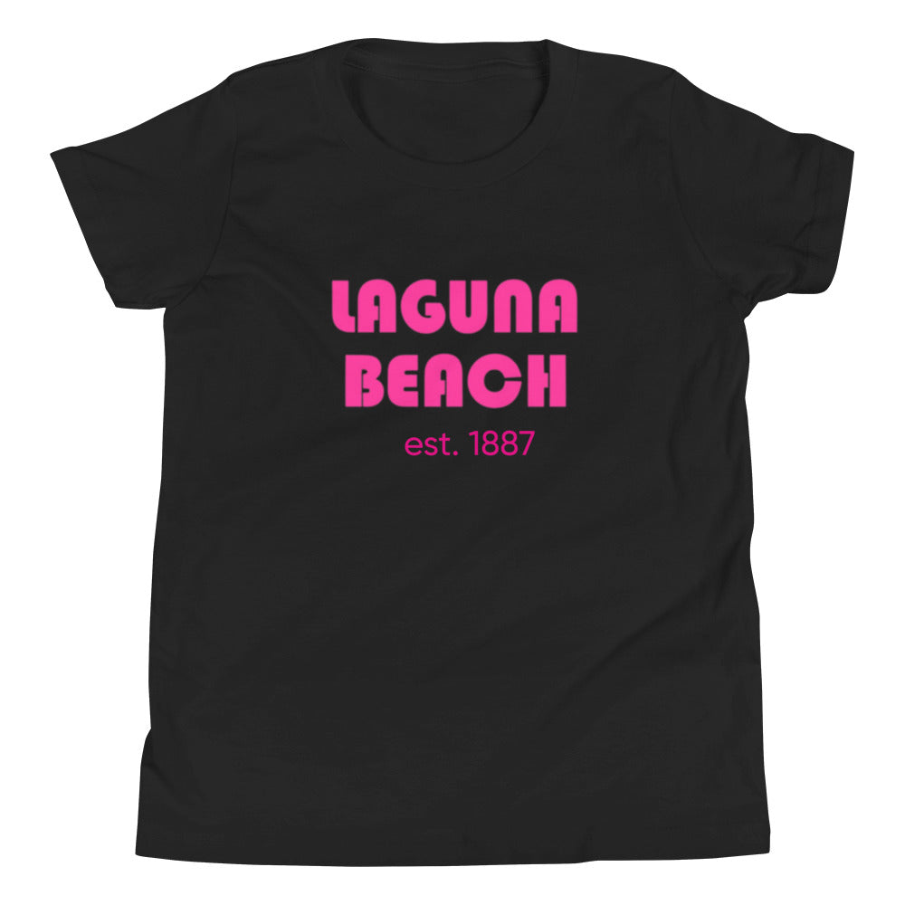 LAGUNA BEACH - Youth Short Sleeve T-Shirt - pink logo