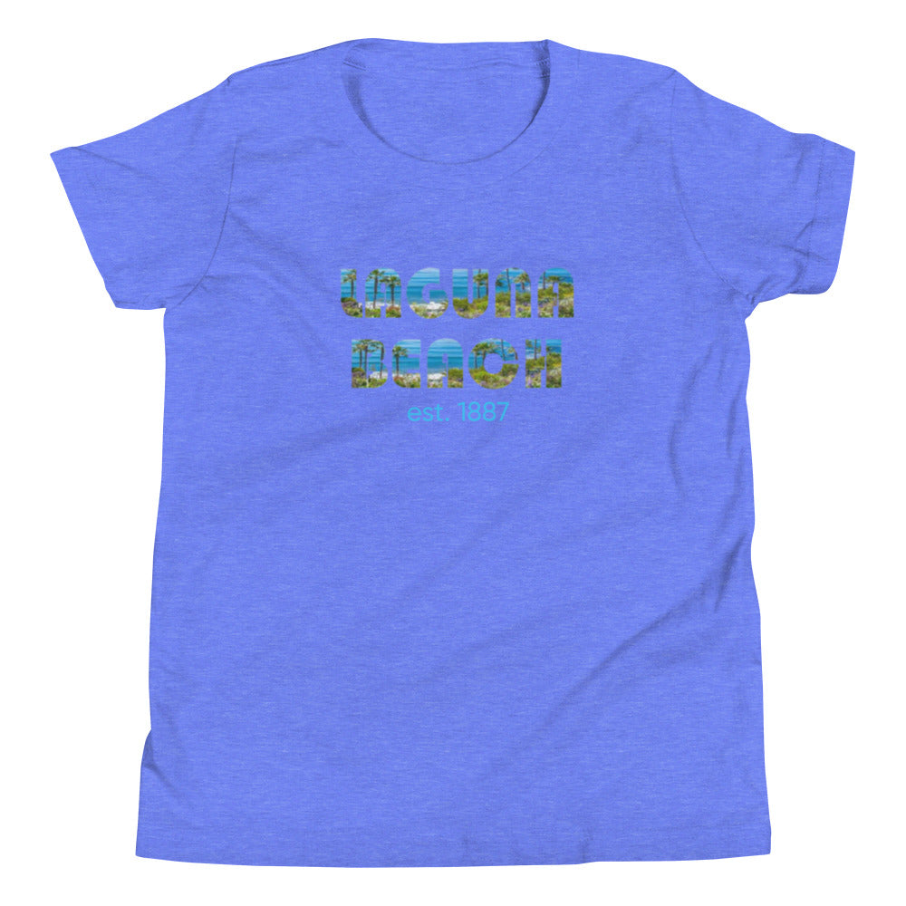 LAGUNA BEACH  - Youth Short Sleeve T-Shirt - blue logo