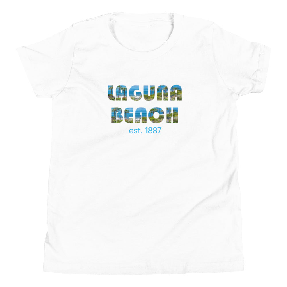 LAGUNA BEACH  - Youth Short Sleeve T-Shirt - blue logo