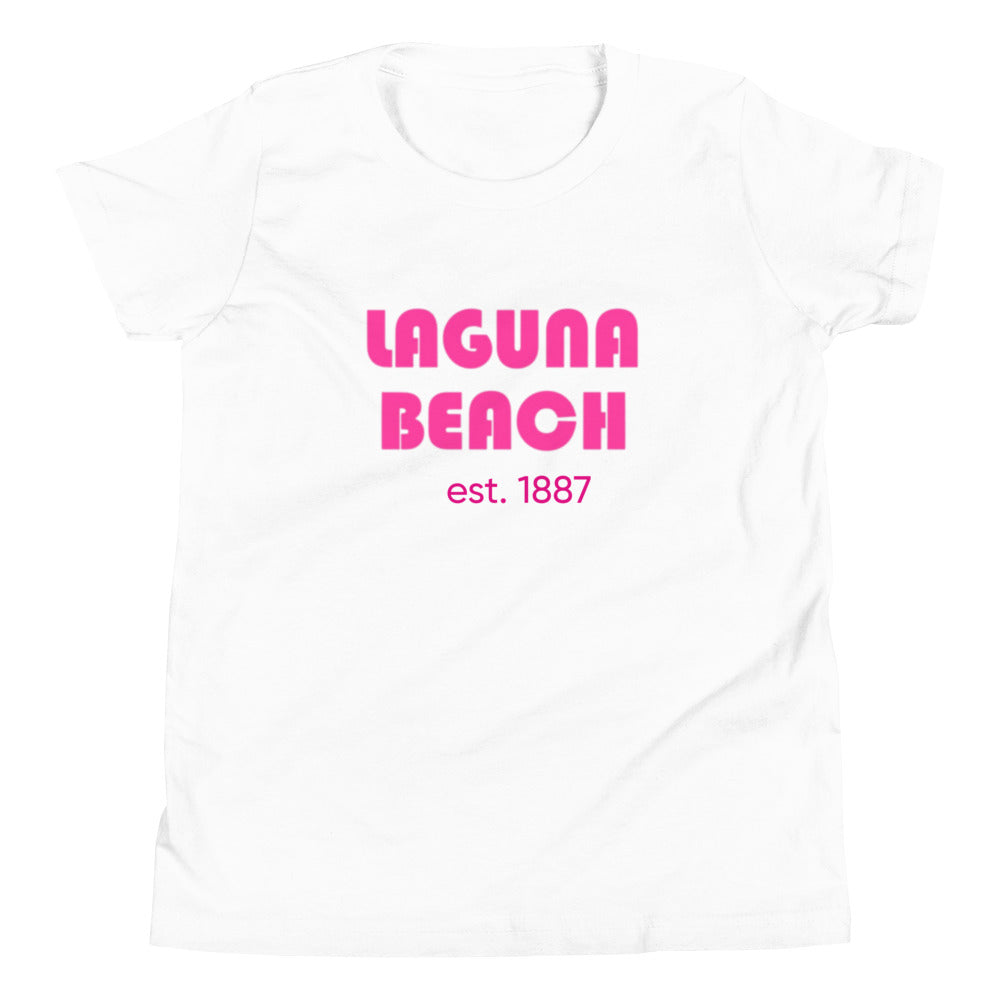 LAGUNA BEACH - Youth Short Sleeve T-Shirt - pink logo